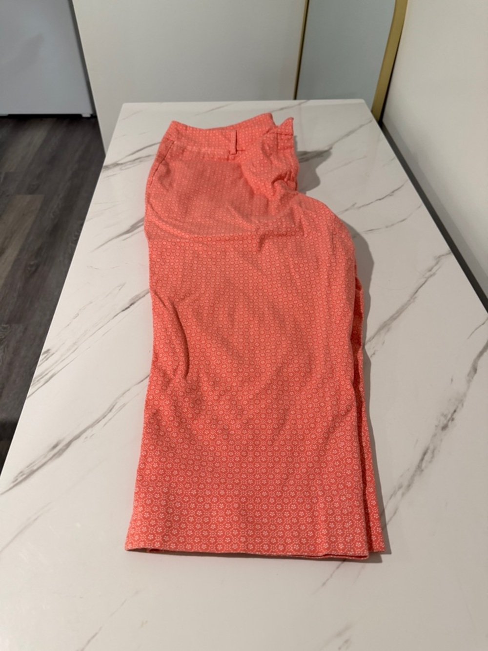 Lane Bryant Coral Geometric Pencil Skirt